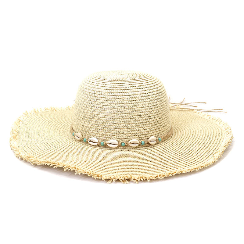 Qəşəng Shell Band Beach Lady Floppy Sombrero